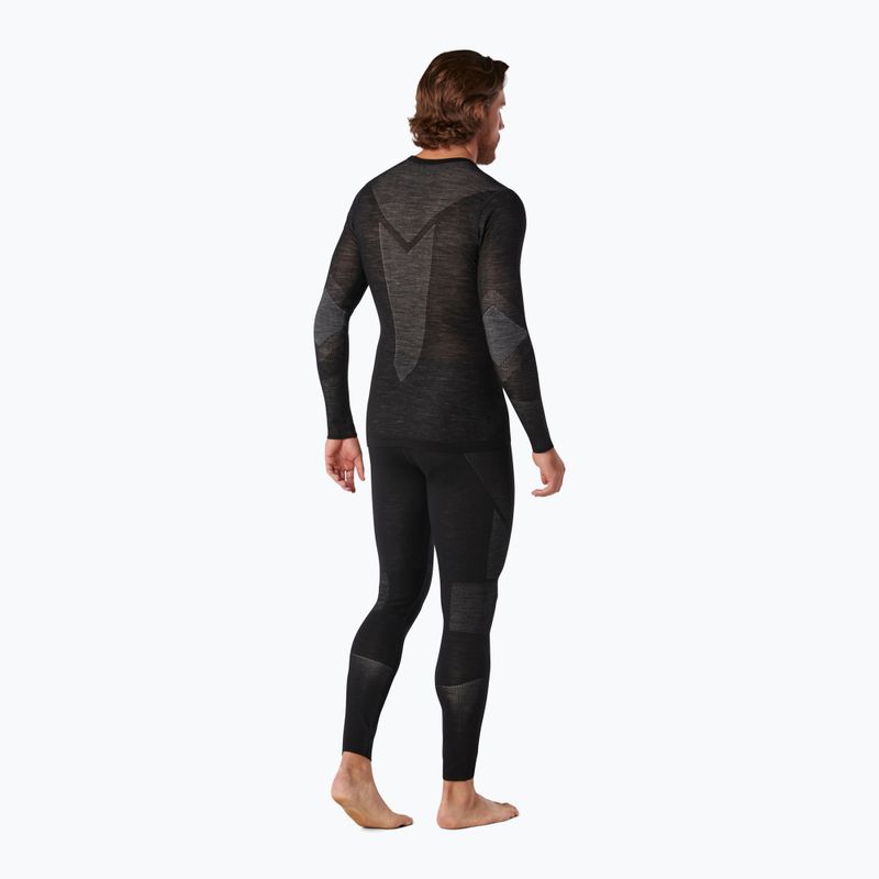 Bluză termică pentru bărbați Smartwool Intraknit Merino 200 Crew black/white 6