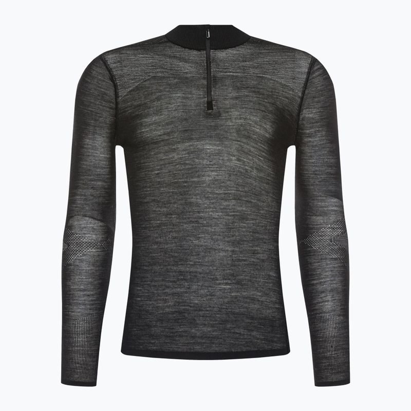 Tricou termic Smartwool Intraknit Merino 200 1/4 Zip pentru bărbați negru 16260