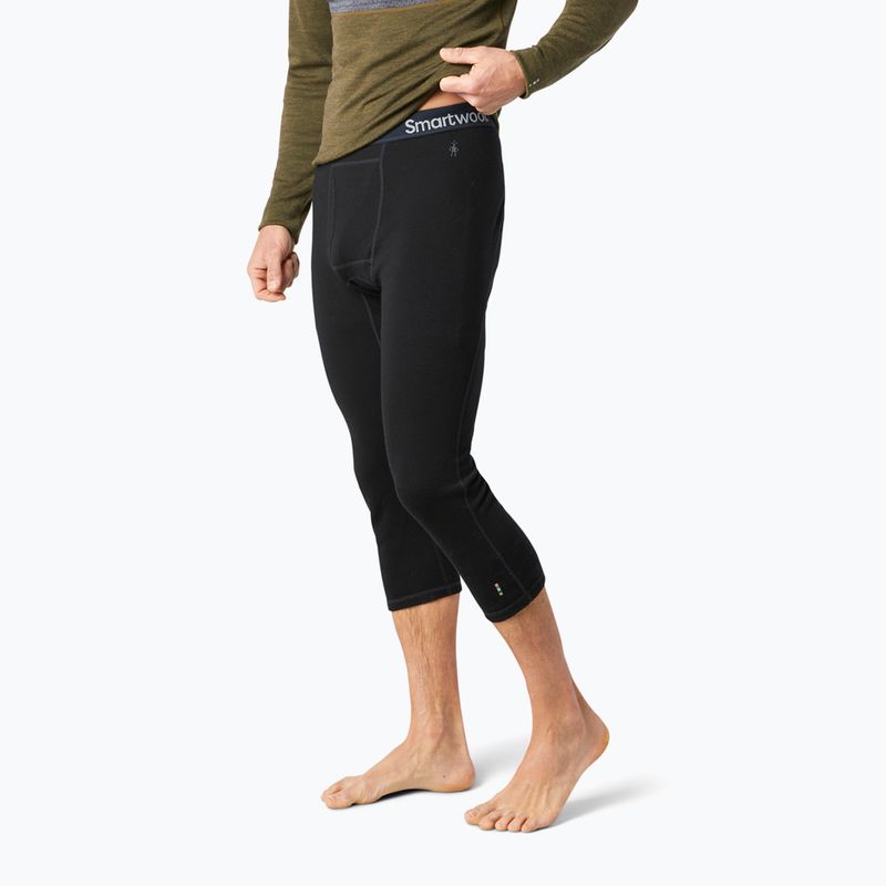 Pantaloni termoactivi pentru bărbați Smartwool Classic Thermal Merino Base Layer 3/4 Bottom Boxed black