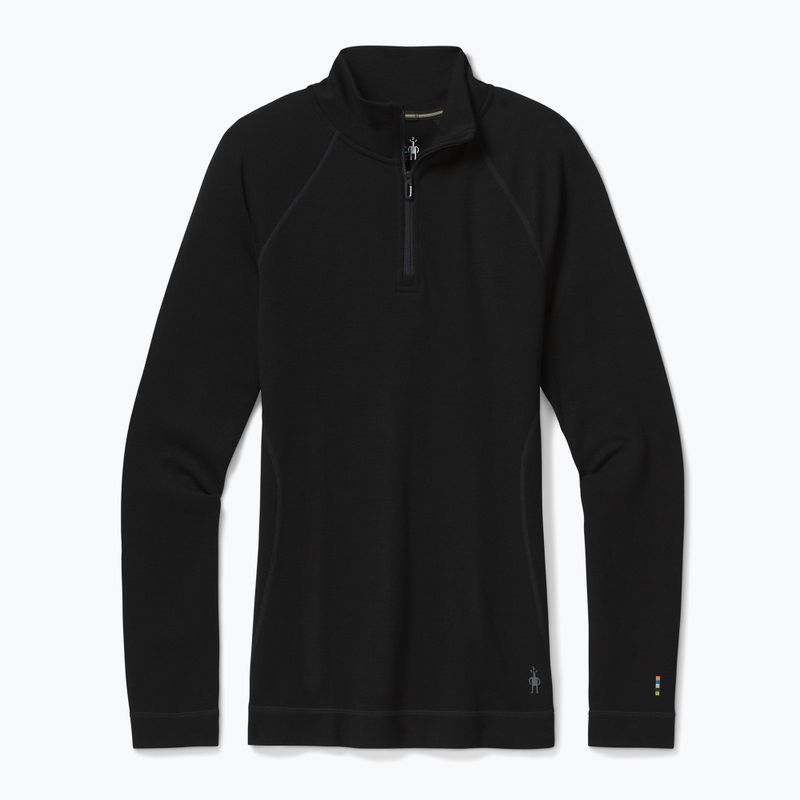 Tricou termic Smartwool Merino 250 Baselayer 1/4 Zip Boxed pentru femei negru 16374