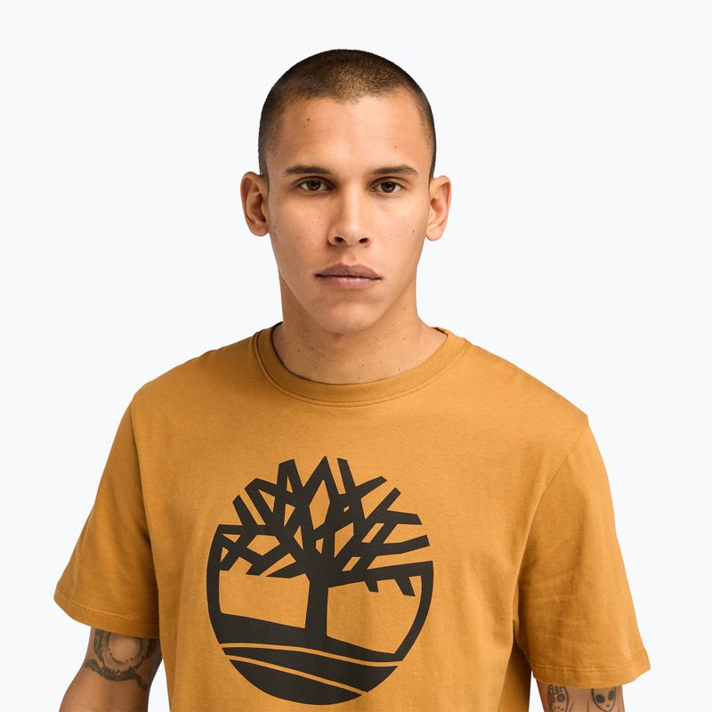Tricou pentru bărbați  Timberland Kennebec Tree Logo wheat boot 4