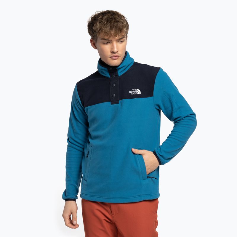 Bărbați The North Face Homesafe Homesafe Snap Neck Fleece Sweatshirt albastru NF0A55HM49C1