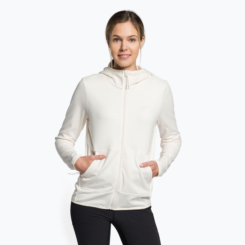 Pulover fleece pentru femei The North Face Canyonlands FZ alb NF0A5GBCR8R1