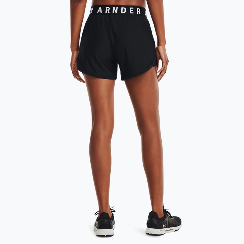 Under Armour Play Up 5 In pantaloni scurți de antrenament pentru femei negru/negru/alb negru/alb 3
