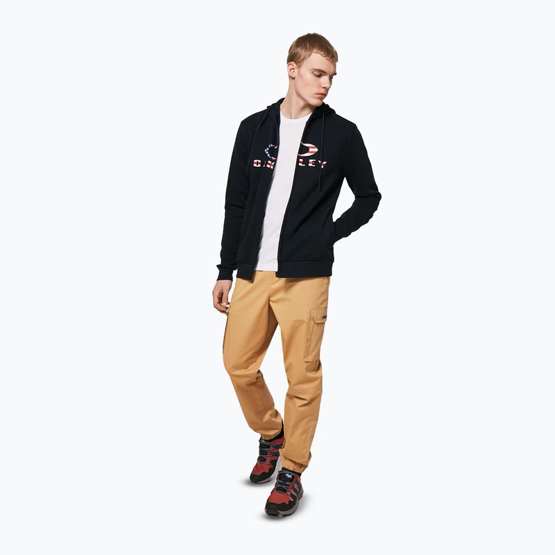 Hanorac pentru bărbați Oakley Bark 2.0 Hoodie FZ black/american flag 5