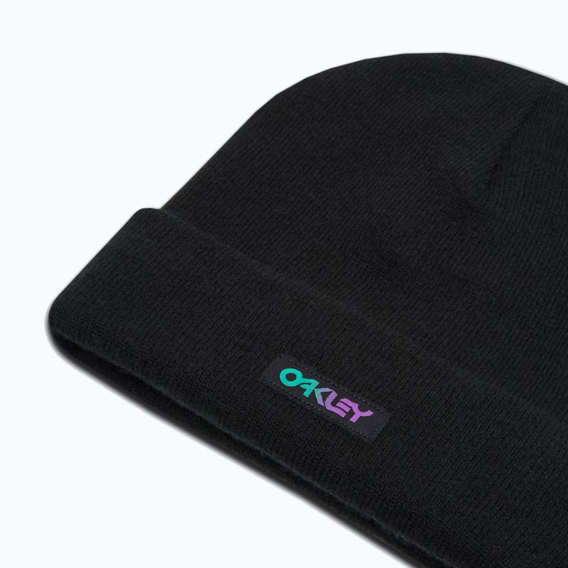 Căciulă de iarnă Oakley B1B Gradient Patch Beanie blackout 3