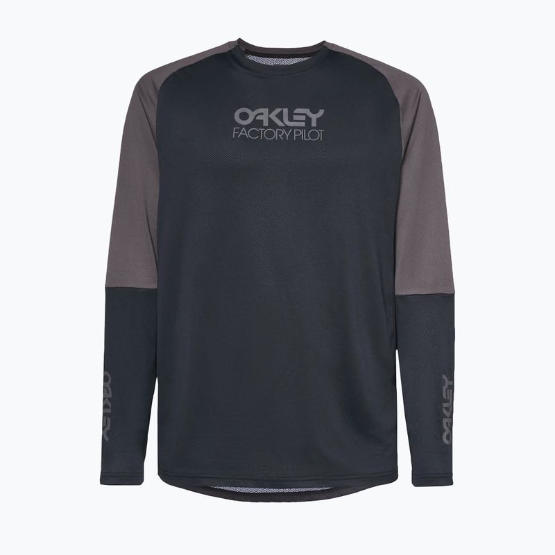 Tricou de ciclism pentru bărbați Oakley Factory Pilot Mtb LS II negru-gri FOA404497 5