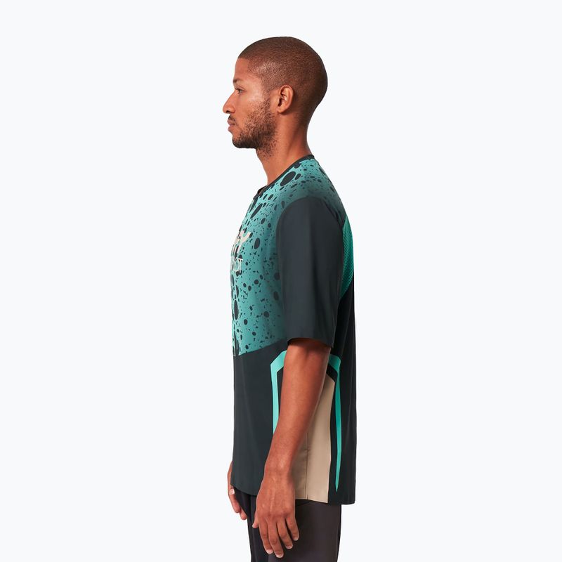 Tricou de ciclism pentru bărbați Oakley Maven Rc SS verde-negru FOA404400