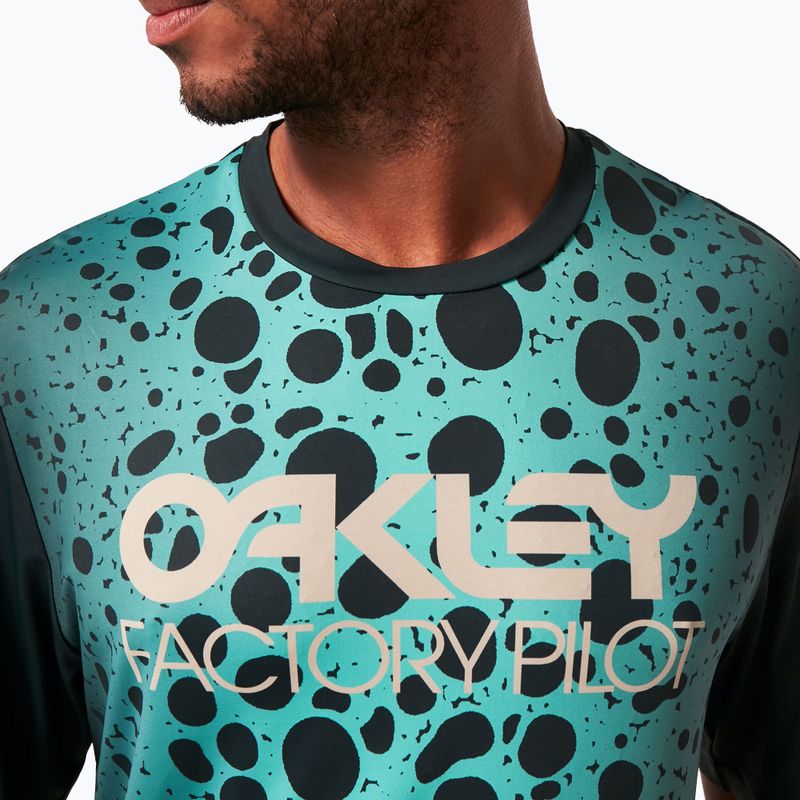 Tricou de ciclism pentru bărbați Oakley Maven Rc SS verde-negru FOA404400