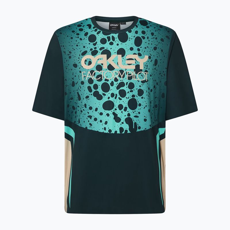 Tricou de ciclism pentru bărbați Oakley Maven Rc SS verde-negru FOA404400