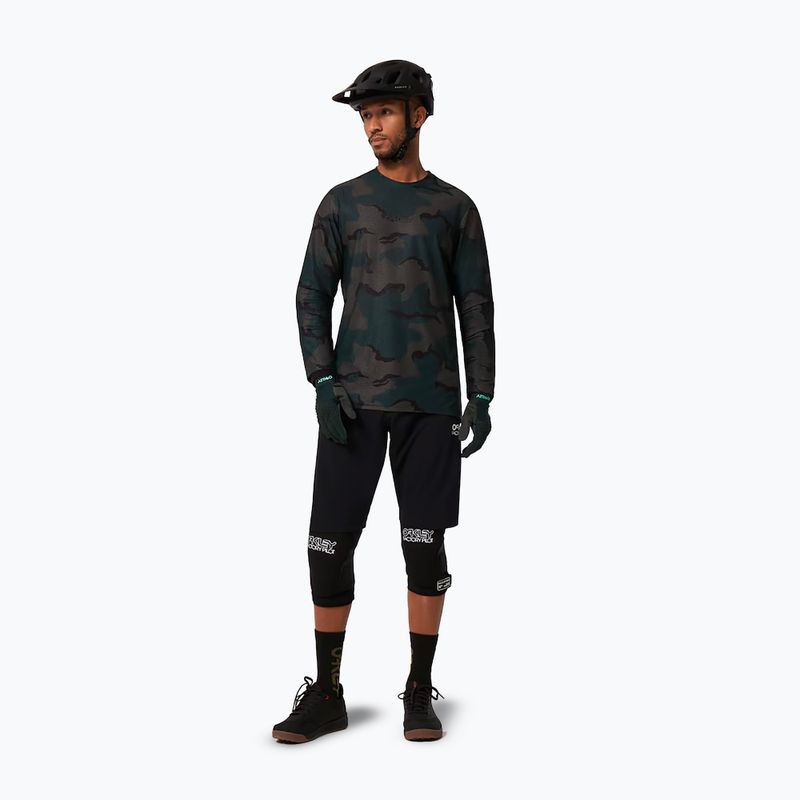 Tricou de ciclism pentru bărbați Oakley Ride Free LS gri-verde FOA404505 2
