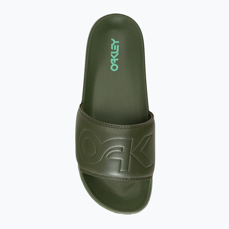 Papuci de baie Oakley College Flip Flop verde/negru FOF10042486L pentru bărbați 6