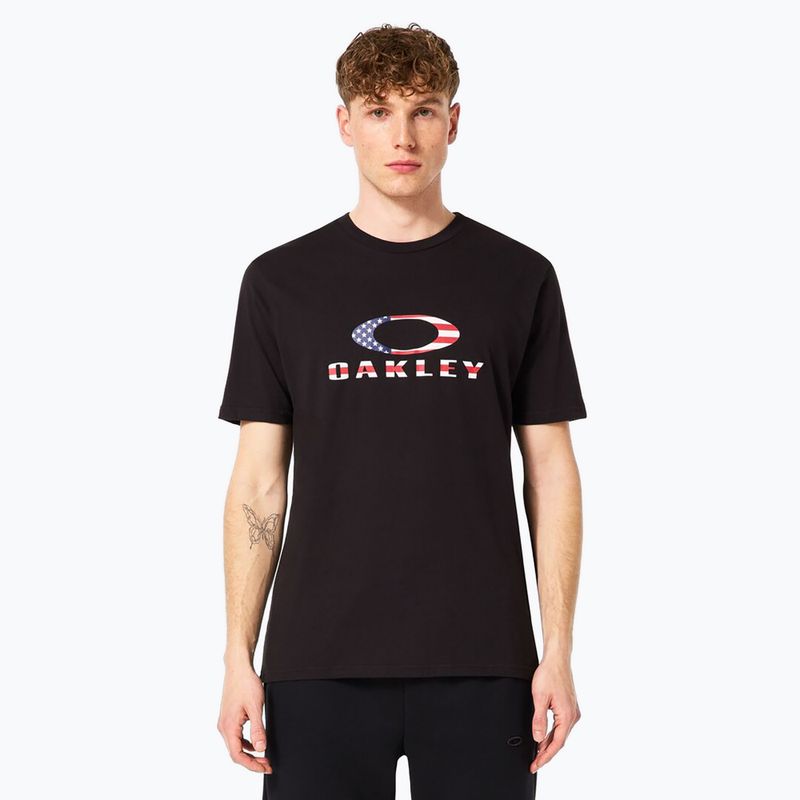 Tricou pentru bărbați Oakley O Bark 2.0 black/american flag