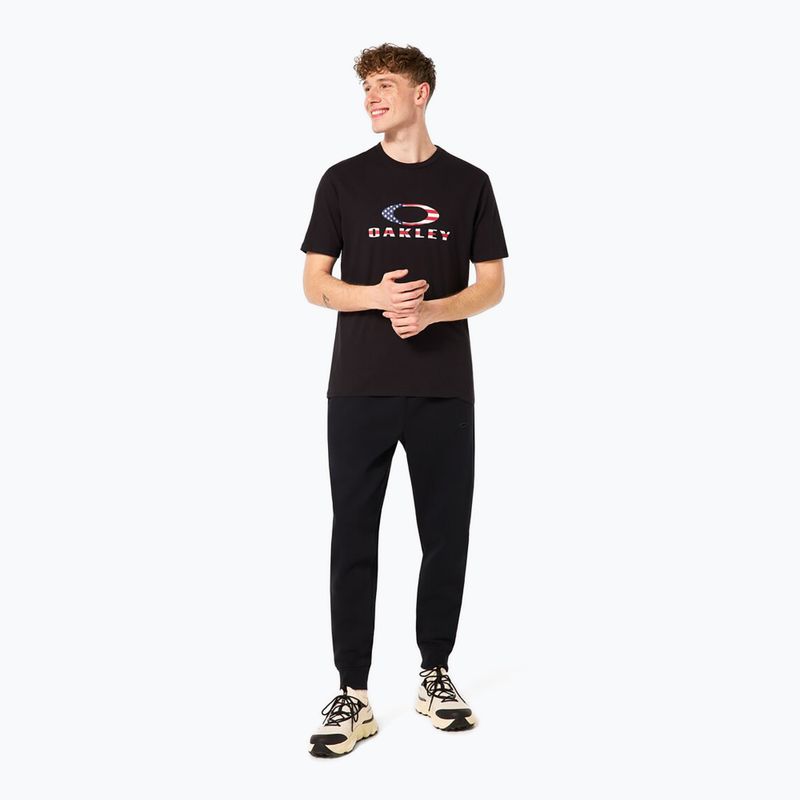 Tricou pentru bărbați Oakley O Bark 2.0 black/american flag 2