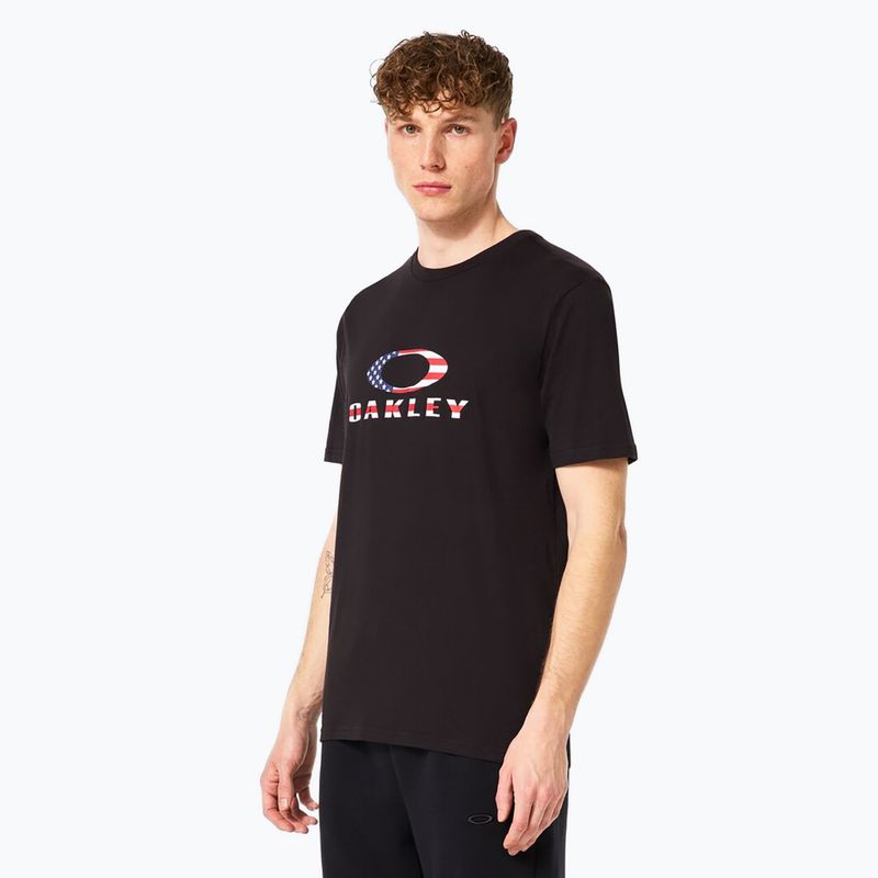 Tricou pentru bărbați Oakley O Bark 2.0 black/american flag 4