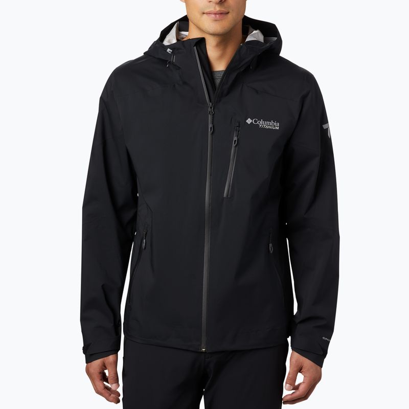 Jachetă softshell pentru bărbați Columbia Titan Pass 2.5L Shell 010 negru 1888941