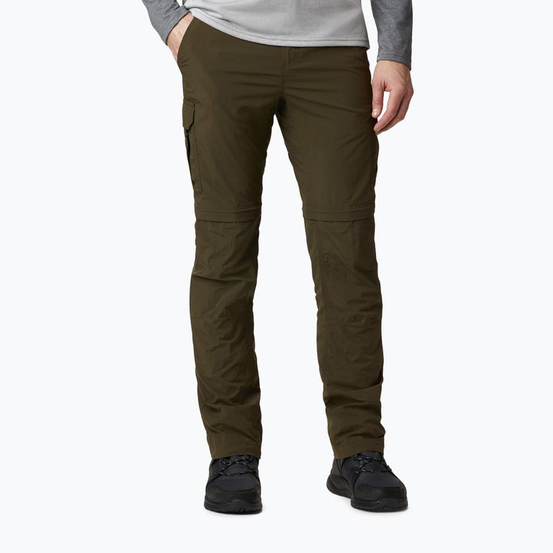 Pantaloni de bărbați Columbia Silver Ridge II converti 319 pantaloni cu picior detașabil de culoare verde 1794891