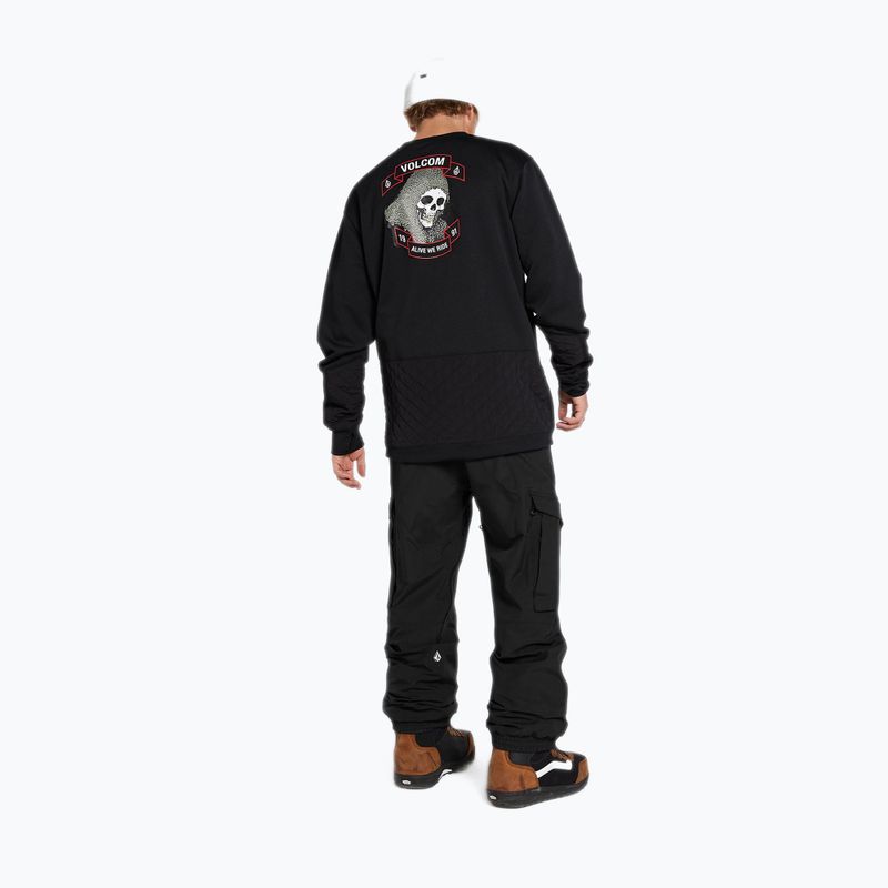 Volcom Let It Storm Crew tricou de snowboard pentru bărbați negru G4652201-ART 2