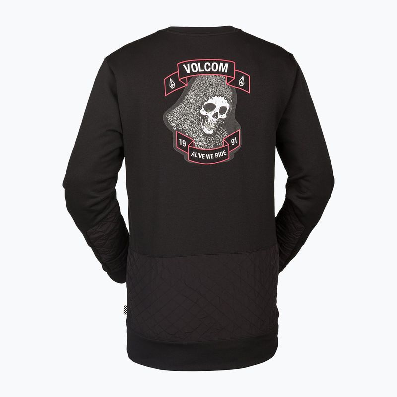 Volcom Let It Storm Crew tricou de snowboard pentru bărbați negru G4652201-ART 4