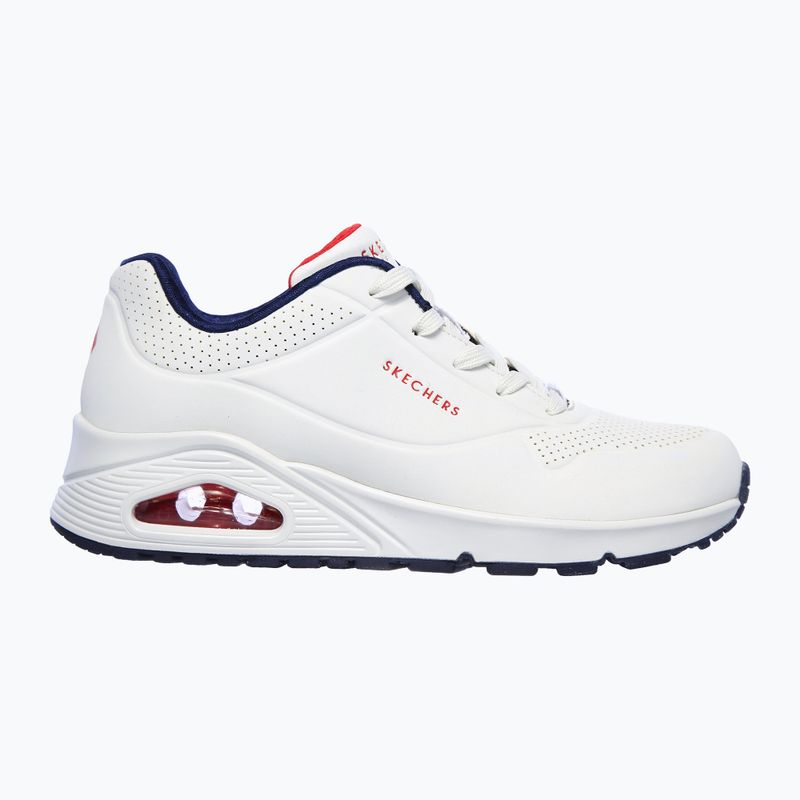 Încălțăminte pentru femei  SKECHERS Uno Stand On Air white durabuck/navy/red trim/mesh 2