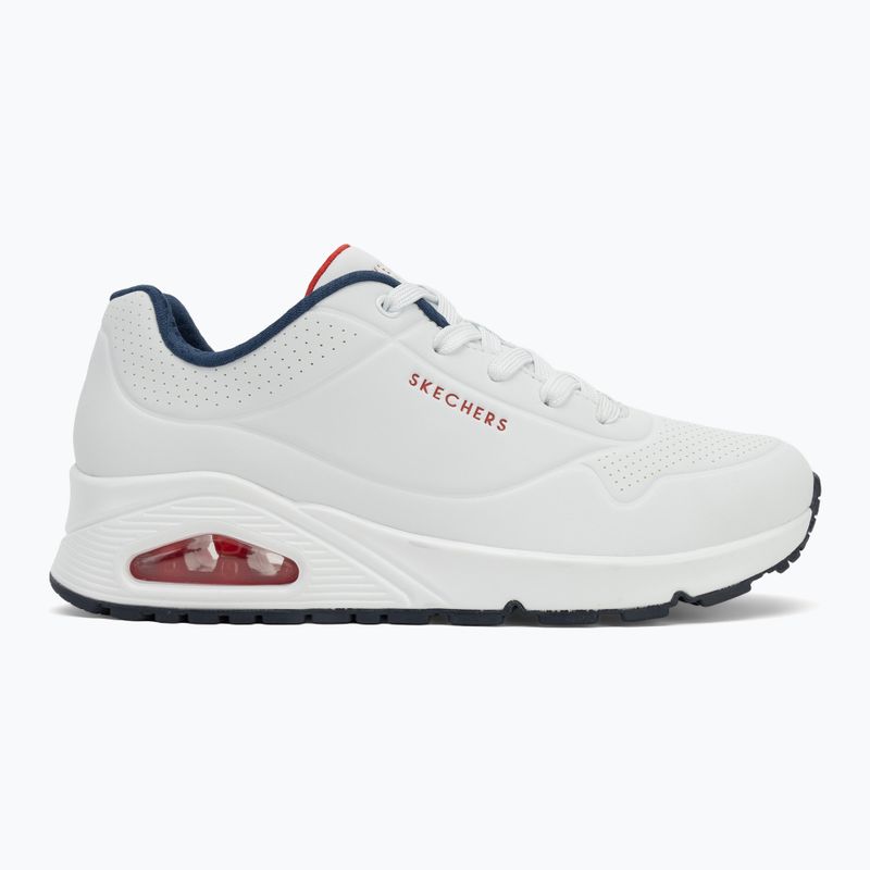 Încălțăminte pentru femei  SKECHERS Uno Stand On Air white durabuck/navy/red trim/mesh 2