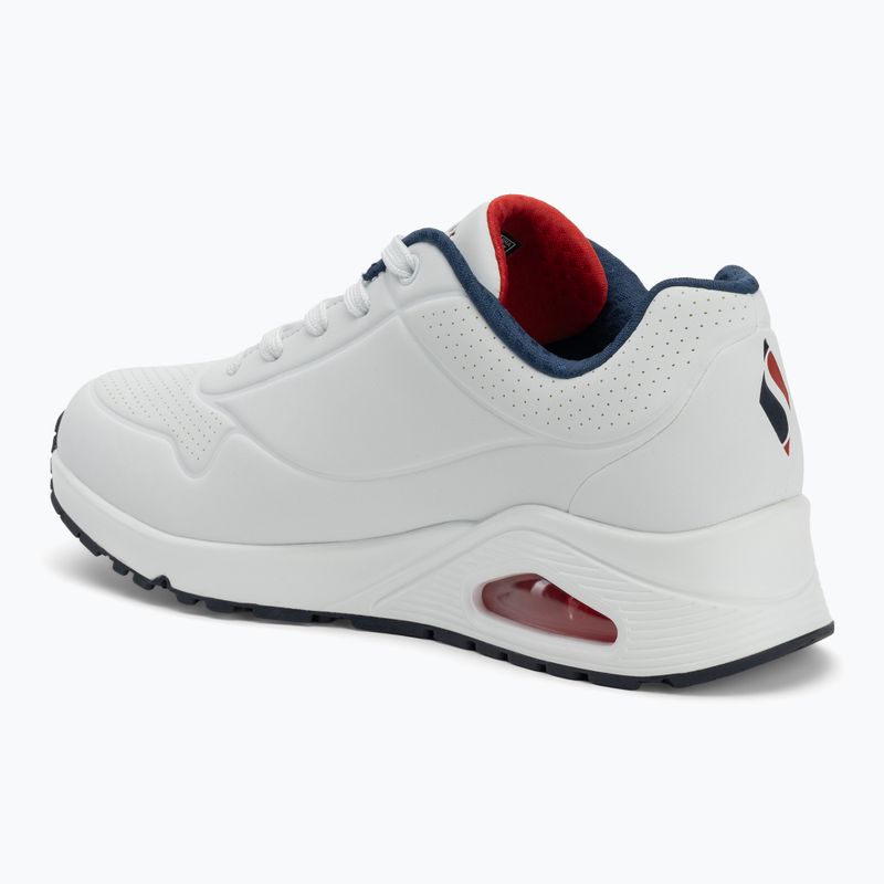 Încălțăminte pentru femei  SKECHERS Uno Stand On Air white durabuck/navy/red trim/mesh 3