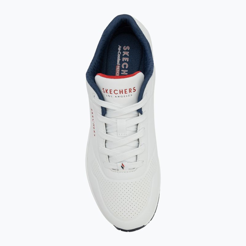 Încălțăminte pentru femei  SKECHERS Uno Stand On Air white durabuck/navy/red trim/mesh 5