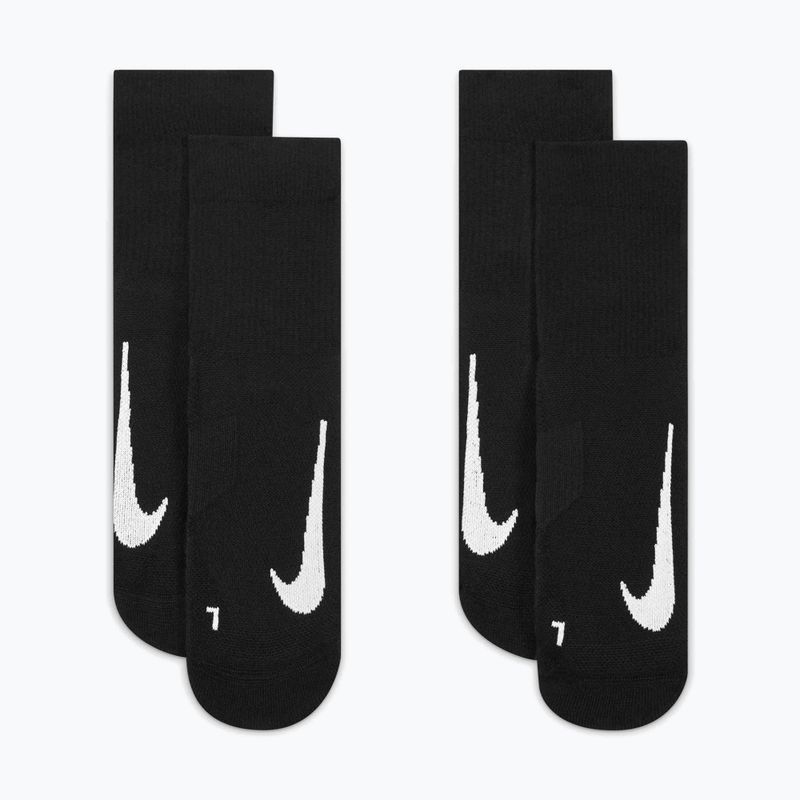 Șosete Nike Court Multiplier Max 2 perechi black/black