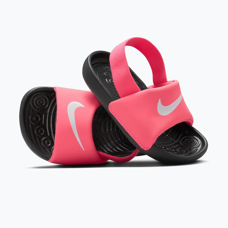 Șlapi pentru copii Nike Digital coffee pink/black/white 8