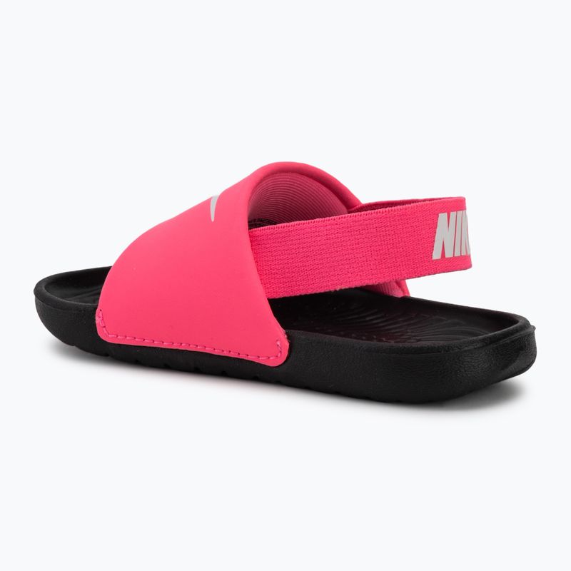 Șlapi pentru copii Nike Digital coffee pink/black/white 3