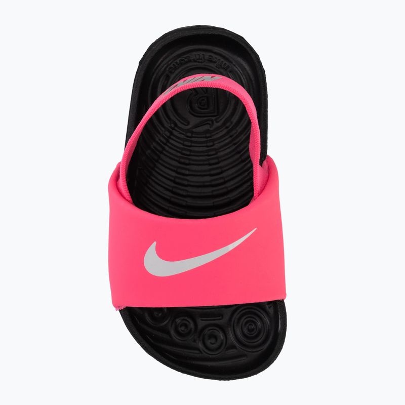 Șlapi pentru copii Nike Digital coffee pink/black/white 5