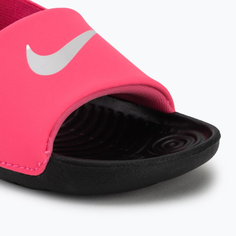 Șlapi pentru copii Nike Digital coffee pink/black/white 7