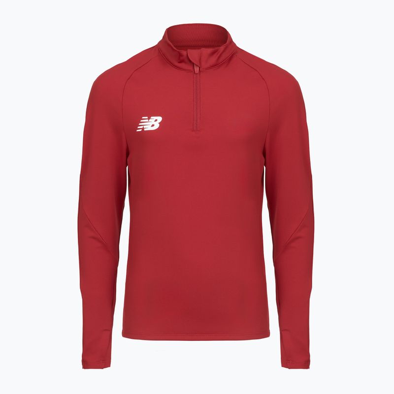 Pulover de fotbal pentru copii New Balance Training 1/4 Zip tricotat maroon NBEJT9035