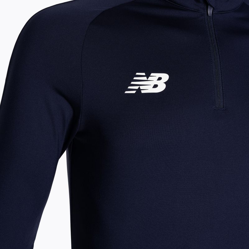 Tricou de fotbal pentru bărbați New Balance Training 1/4 Zip tricotat albastru marin NBEMT9035 3