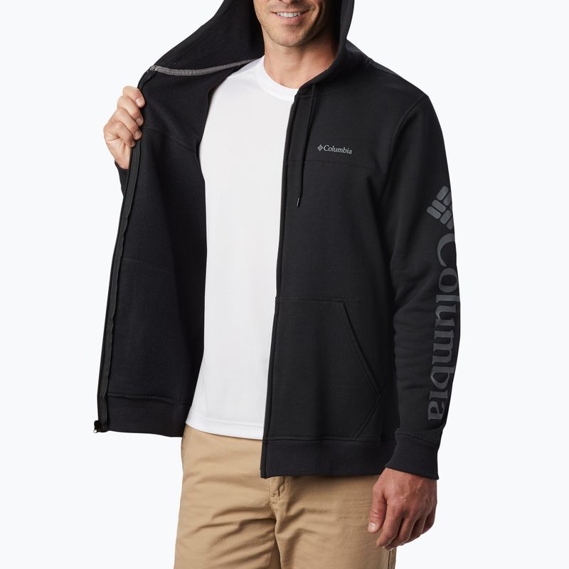 Bluză fleece pentru bărbați Columbia Logo Fleece Full Zip neagră 1889164010 3