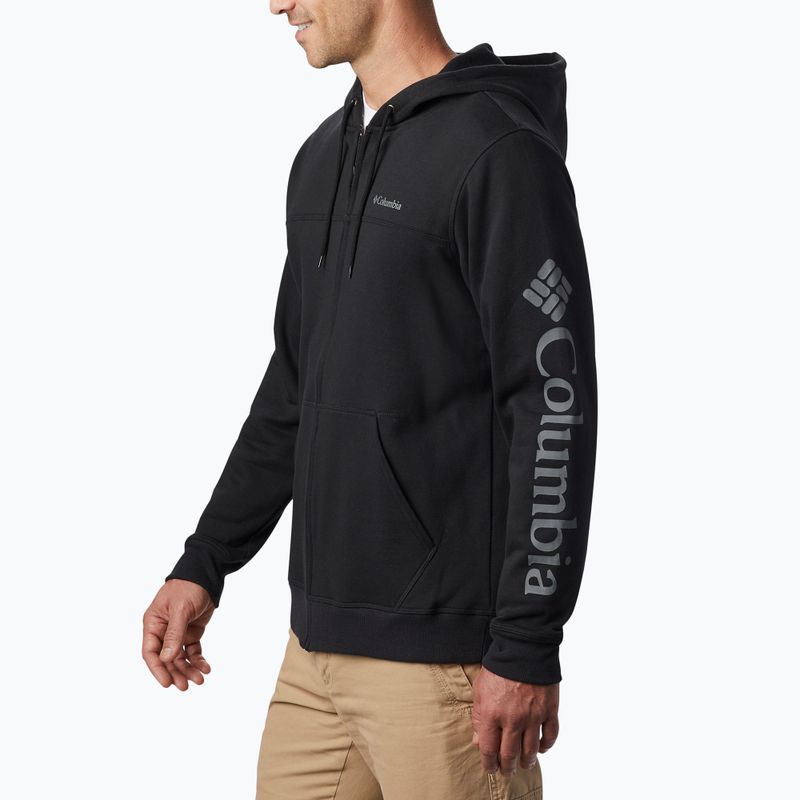 Bluză fleece pentru bărbați Columbia Logo Fleece Full Zip neagră 1889164010 4