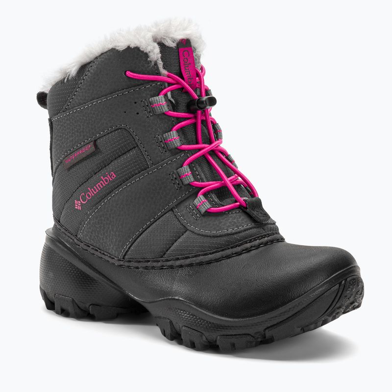 Columbia Rope Tow III WP cizme de zăpadă pentru copii Columbia Rope Tow III WP pentru copii gri închis / roz înalt