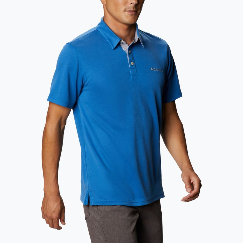 Tricou polo pentru bărbați Columbia Nelson Point albastru 1772721432 3