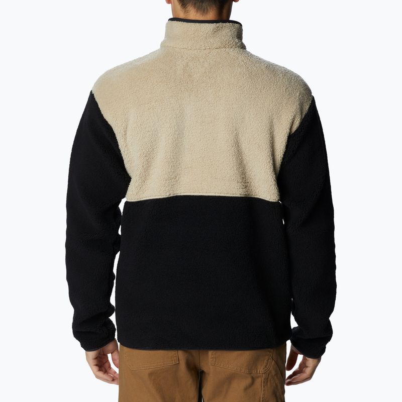 Columbia Rugged Ridge Sherpa Sherpa 1/2 bluză fleece pentru bărbați bej și negru 1952393 2