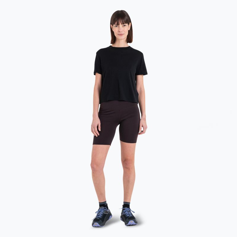 Tricou de trekking pentru femei icebreaker Merino 150 Tech Lite III SS Crop Tee black 2