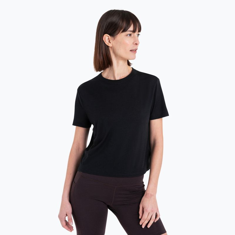 Tricou de trekking pentru femei icebreaker Merino 150 Tech Lite III SS Crop Tee black 4