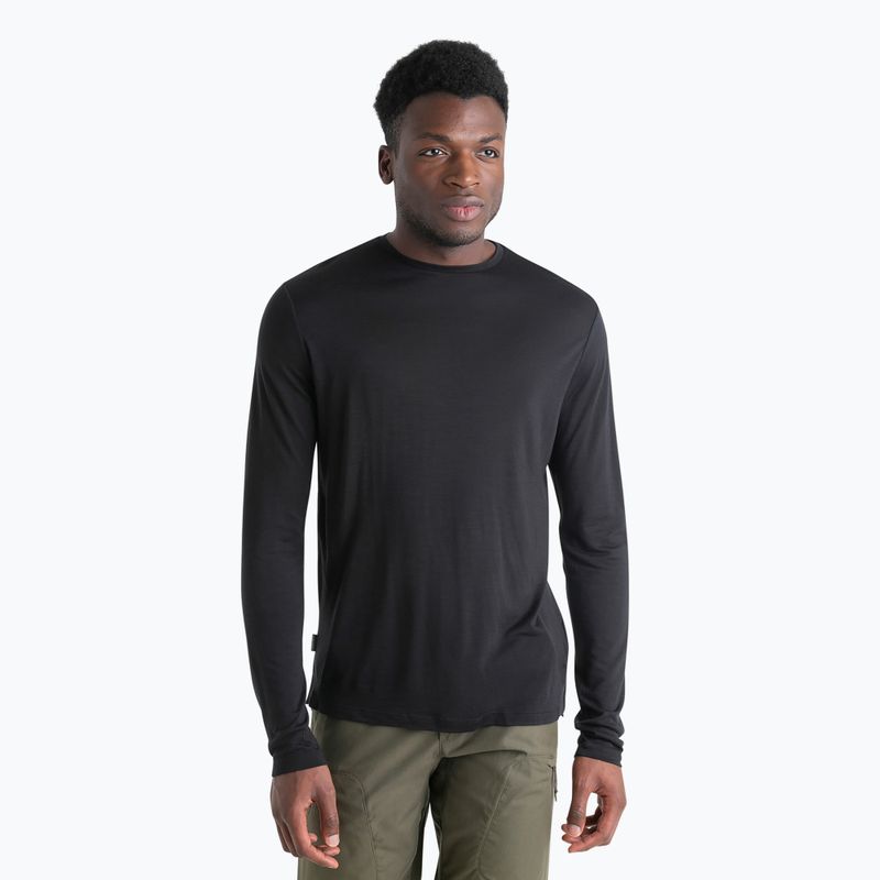 Longsleeve de trekking pentru bărbați icebreaker Merino 125 Cool-Lite Sphere III LS Tee black