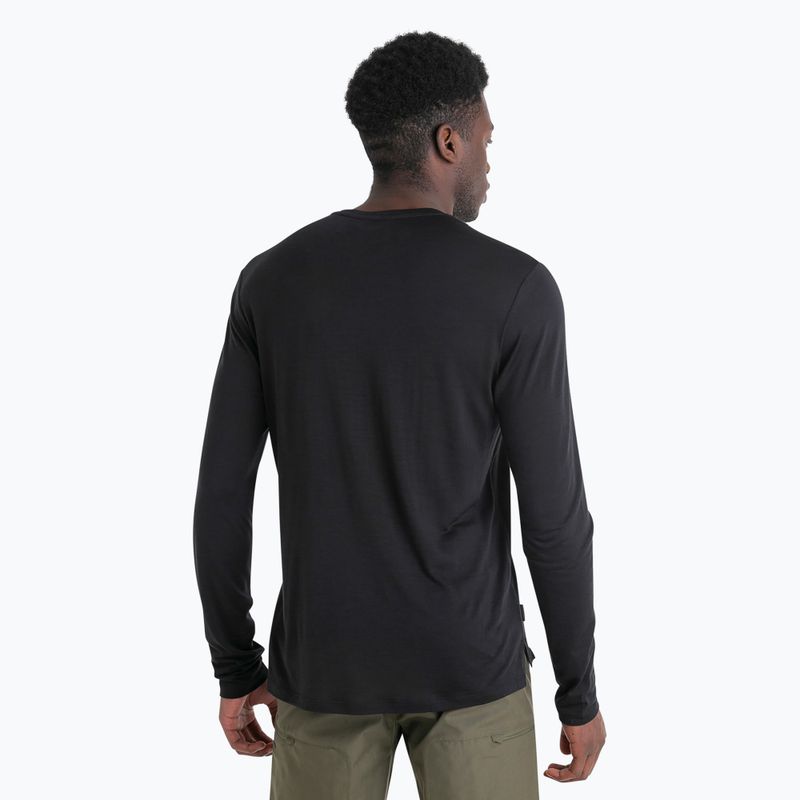 Longsleeve de trekking pentru bărbați icebreaker Merino 125 Cool-Lite Sphere III LS Tee black 3