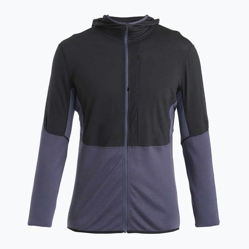 Bluză de trekking pentru bărbați icebreaker Merino 200 Realfleece™ Descender black/graphite/cb