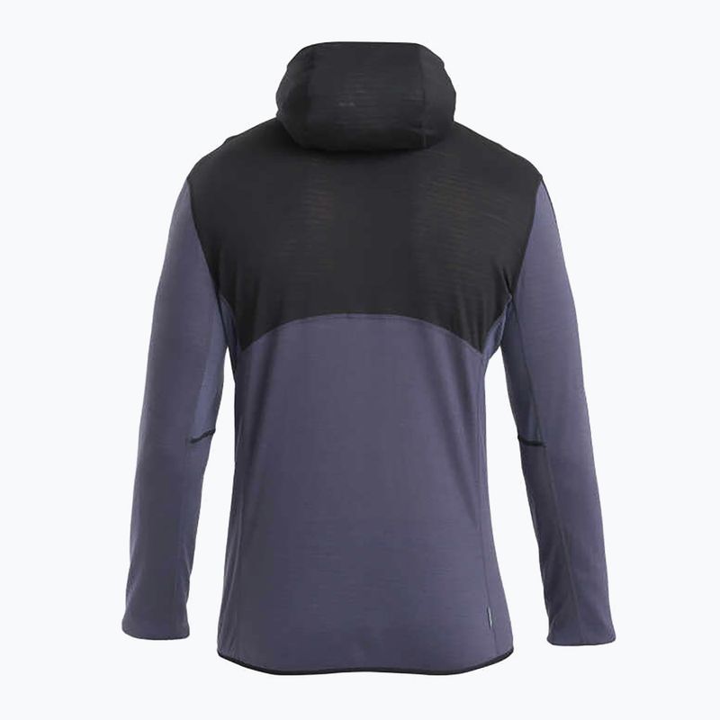 Bluză de trekking pentru bărbați icebreaker Merino 200 Realfleece™ Descender black/graphite/cb 2
