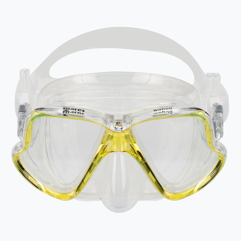 Mască de snorkeling Mares Wahoo galben transparent 411238 2