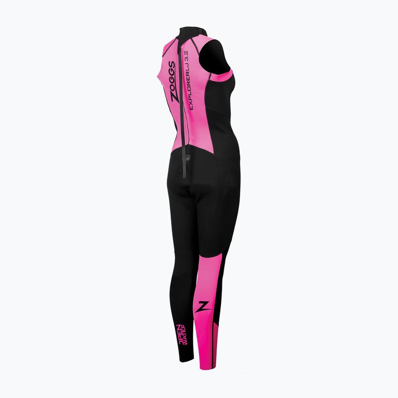 Costum de înot pentru femei Zoggs OW Explorer LJ 3.2.2 mm black/pink 2