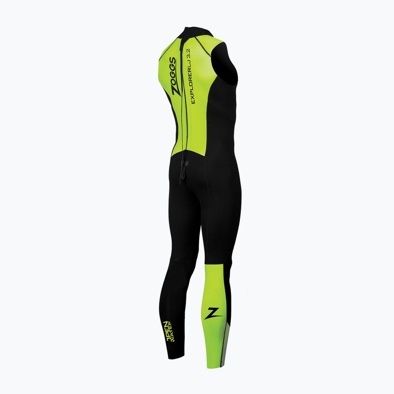 Costum de înot pentru bărbați Zoggs OW Explorer LJ 3.2.2 mm black/lime 2