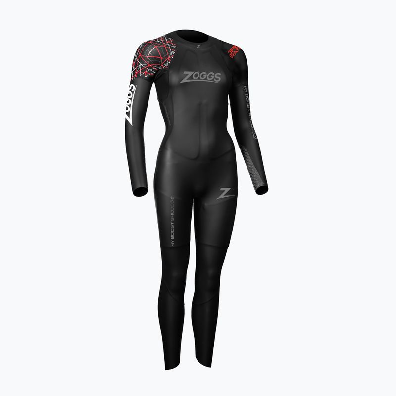 Spumă de înot pentru femei  Zoggs Ow Myboost Shell Fs 3.2 mm black/red