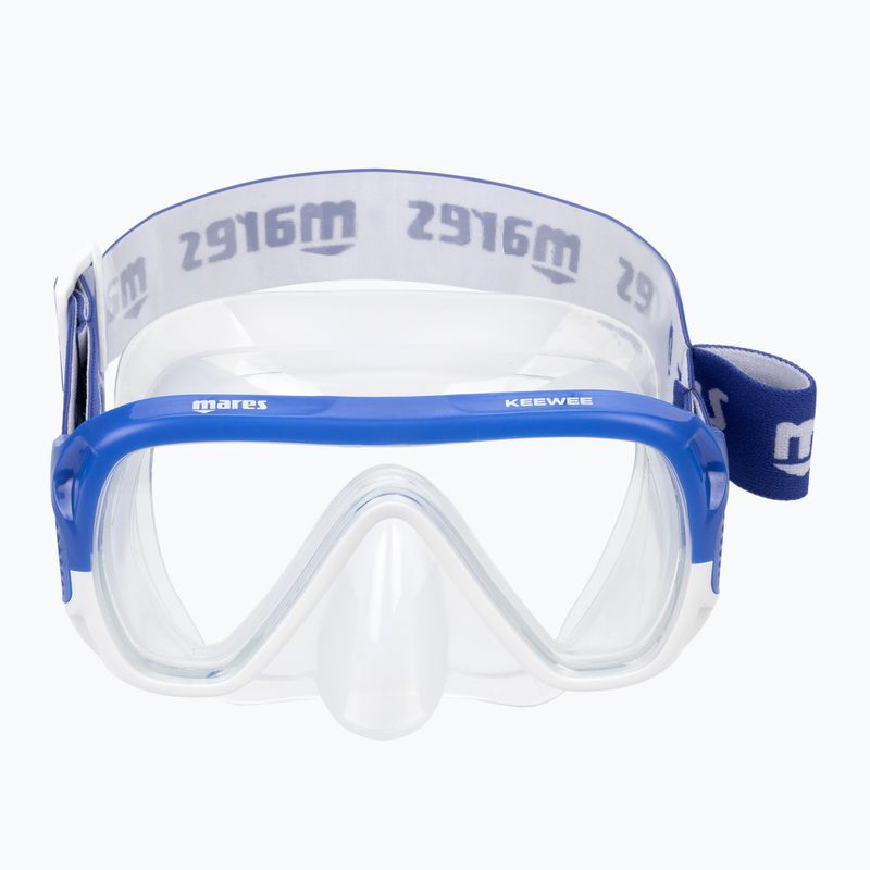 Mască de snorkeling Mares Keewee transparent și albastru 411075 2